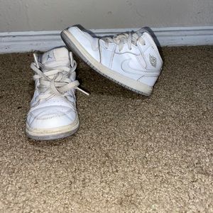 Jordan 1 Mid Retro Baby TD Size 9C Grey White
